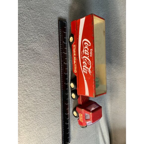 Coca-Cola Metal Tin Toy Japan Vintage Buddy L Semi-Truck Metal - Picture 7 of 12